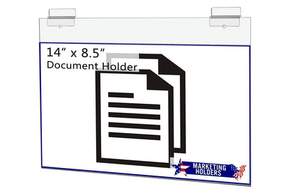 14"W x 8.5"H Slatwall Ad Frame Large Horizontal Display Holder