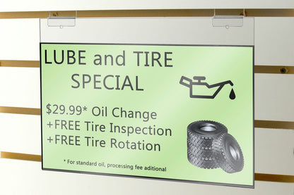 14"W x 8.5"H Slatwall Ad Frame Large Horizontal Display Holder