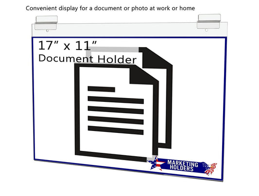 17"W x 11"H Slatwall Sign Holder Poster Display