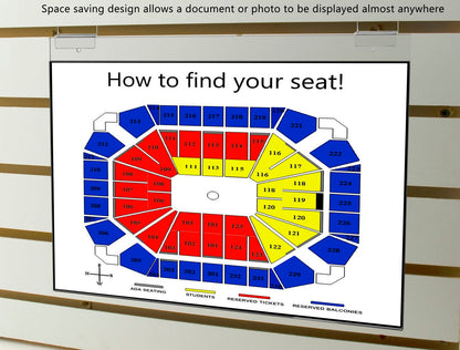 17"W x 11"H Slatwall Sign Holder Poster Display