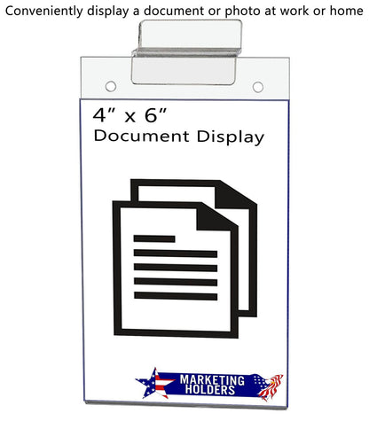 4"W x 6"H Slatwall Sign Holder for Pricing Sales and Specials