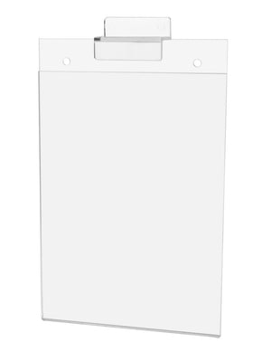 8"W x 10"H Slatwall Sign Holder for Pricing Sales and Specials