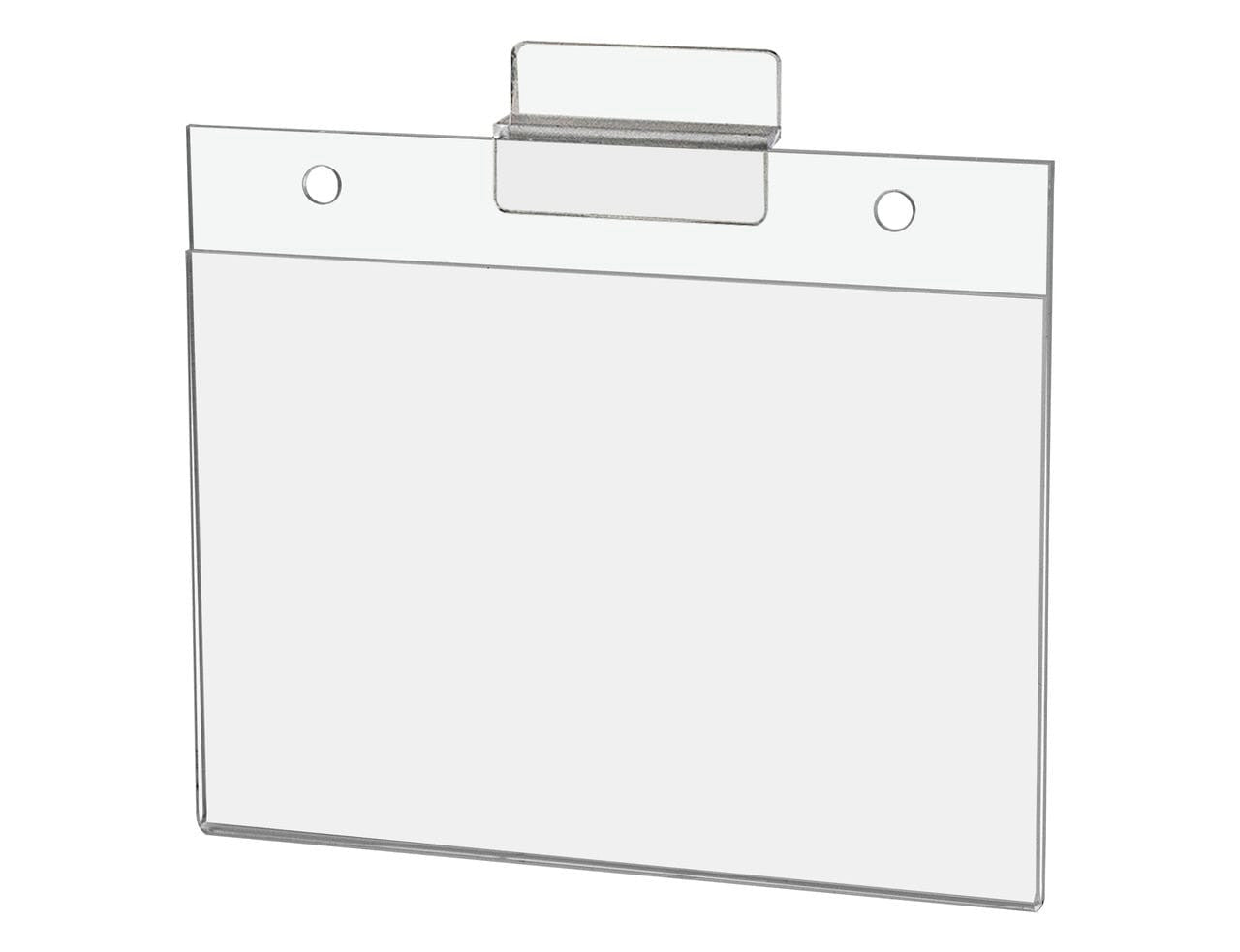 6"W x 4"H Slatwall Sign Holder for Pricing Sales and Specials