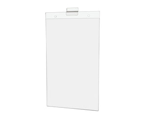 8.5"W x 14"H Slatwall Sign Holder for Pricing Sales and Specials