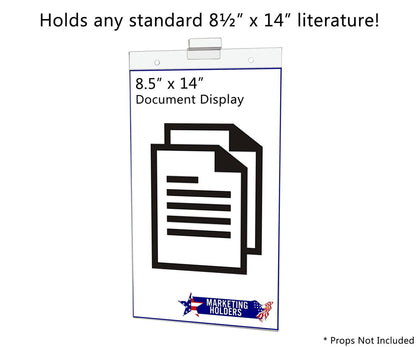 8.5"W x 14"H Slatwall Sign Holder for Pricing Sales and Specials