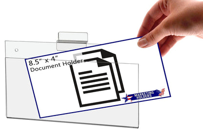 8.75"W x 4"H Slatwall Sign Holder Product UPC Code Display