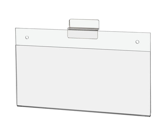 8.75"W x 4"H Slatwall Sign Holder Product UPC Code Display