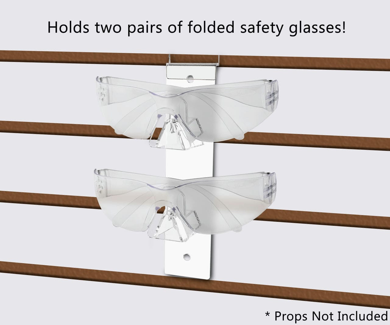 Slatwall Eyewear Holder 2 Tier Hanging Acrylic Rack