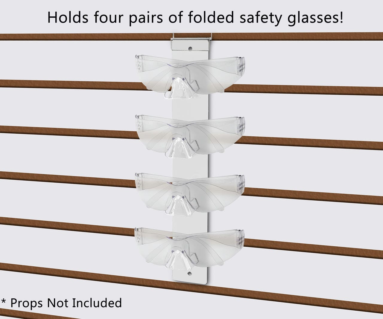Slatwall Eyewear Holder 4 Tier Hanging Acrylic Rack