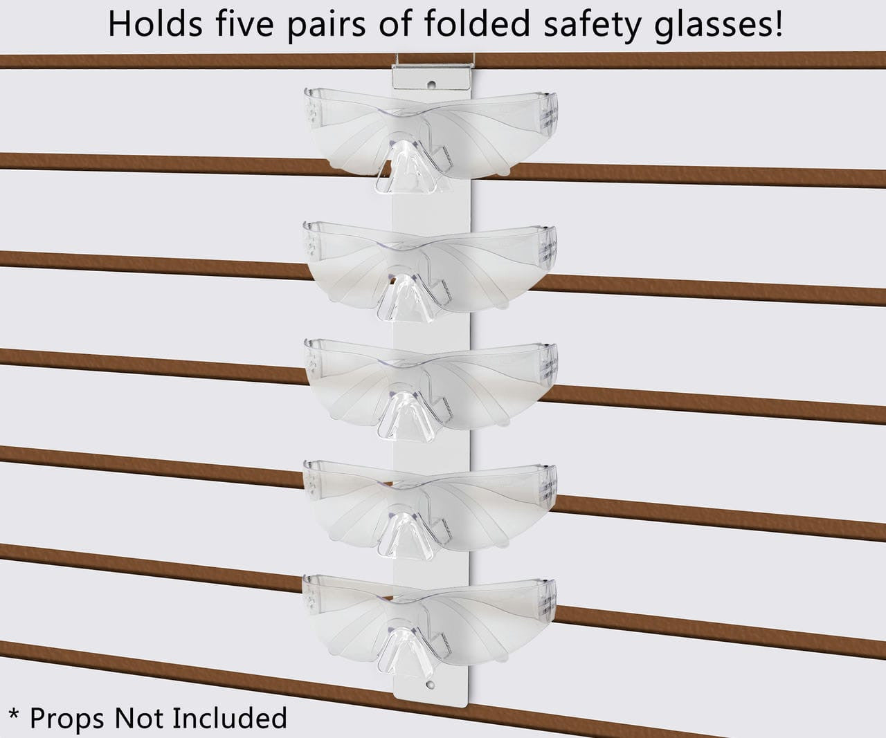 Slatwall Eyewear Holder 5 Tier Hanging Acrylic Rack
