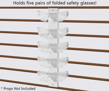 Slatwall Eyewear Holder 5 Tier Hanging Acrylic Rack