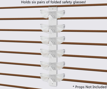 Slatwall Eyewear Holder 6 Tier Hanging Acrylic Rack