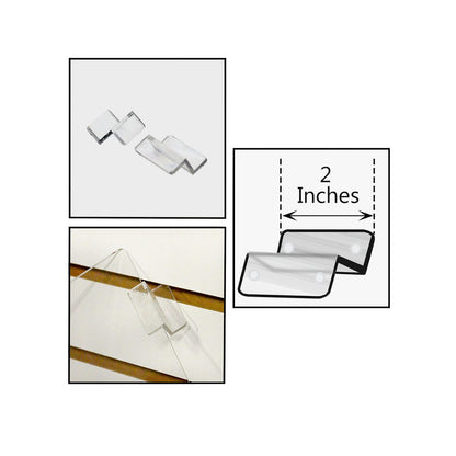 2"W Z-Bar Slatwall Hardware Attachment Accessory Acrylic or Styrene