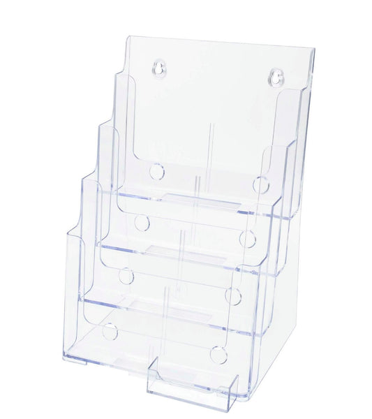 Brochure Holder for Flyers and Trifolds with Business Card Slot