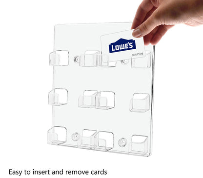 6 Pocket Business Card Display Rack Multi Slot Wall Mount