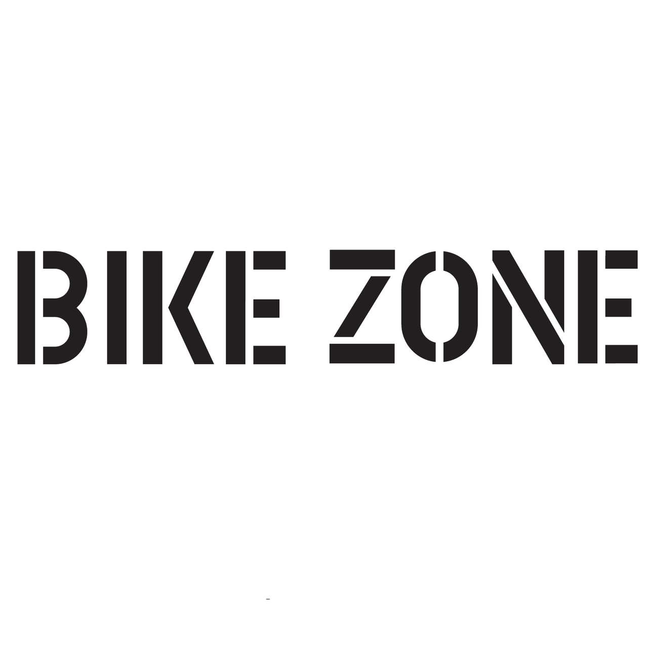 BIKE ZONE Stencil for Parking Lots and Asphalt Marking
