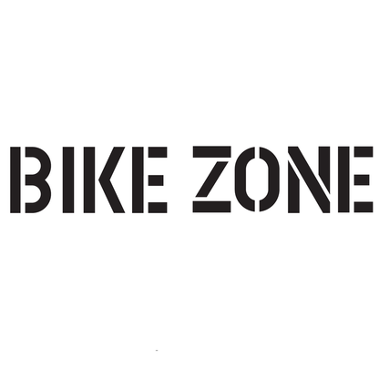 BIKE ZONE Stencil for Parking Lots and Asphalt Marking