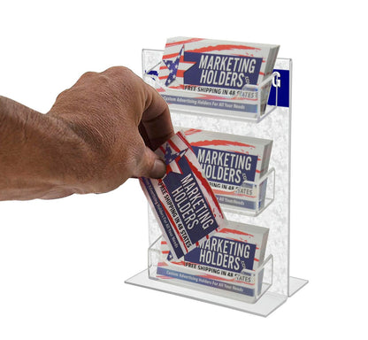 3 Pocket Appointment Card Holder with Sign Frame Display