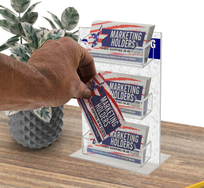 3 Pocket Appointment Card Holder with Sign Frame Display