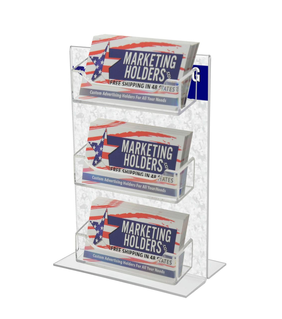 3 Pocket Appointment Card Holder with Sign Frame Display