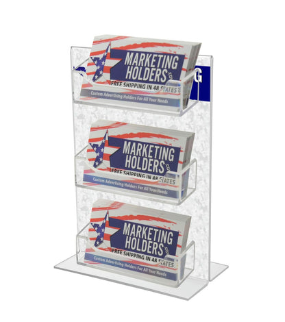 3 Pocket Appointment Card Holder with Sign Frame Display