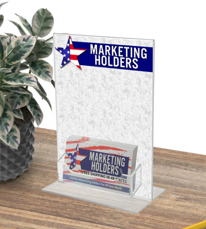 5"W x 7"H Business Office Sign Stand with Appointment Card Holder