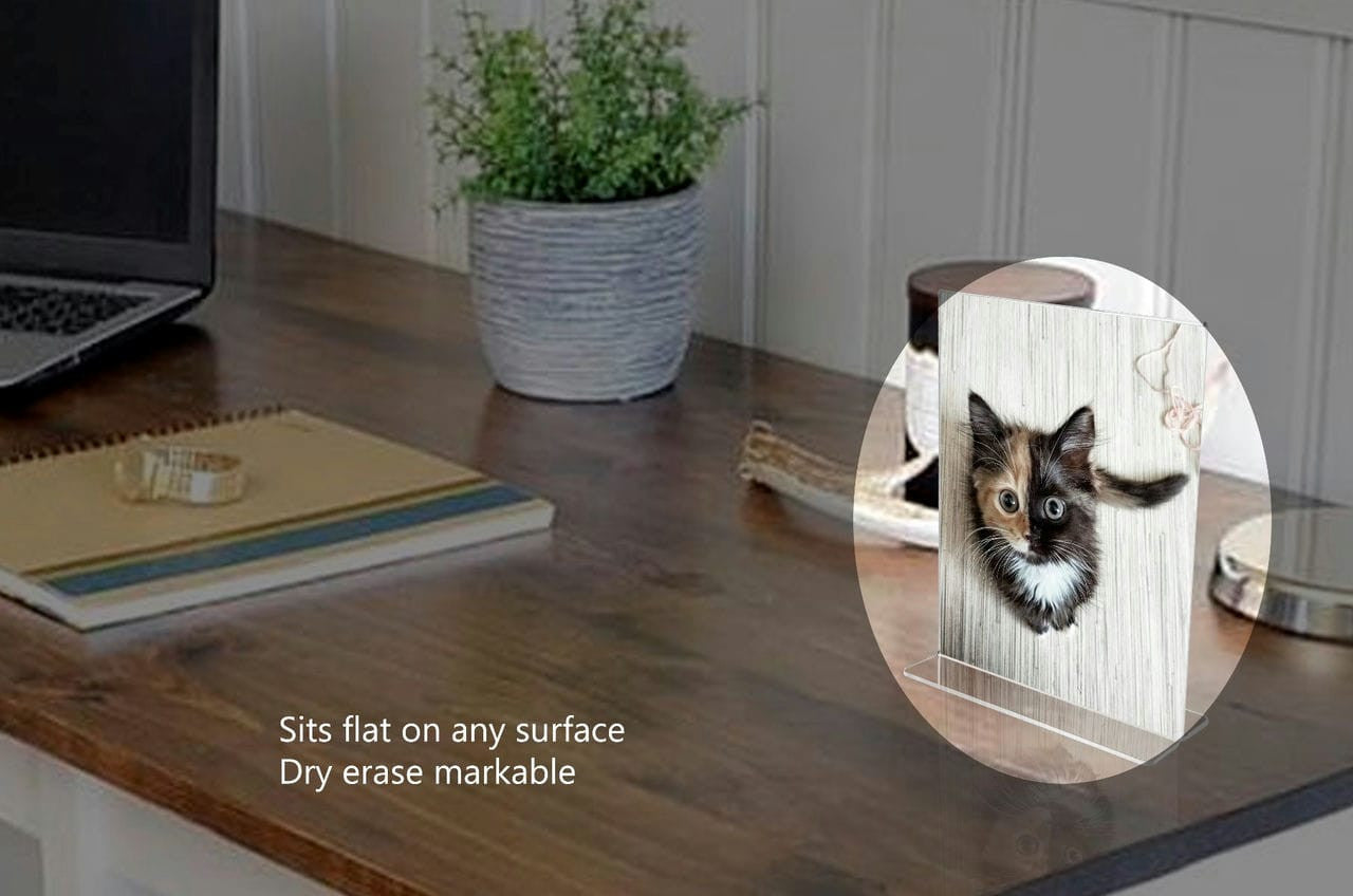 Sign Holder 6"W x 8"H Double Sided Bottom Load Table Tent