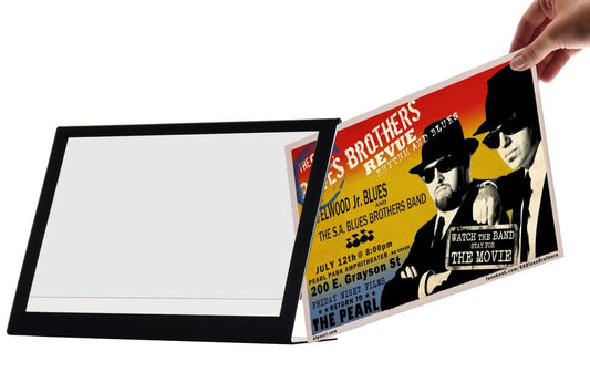 11"W x 8.5"H Graphic Flyer Display Sign Holder with Black Border