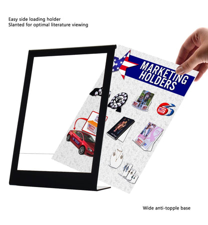 8.5"W x 11"H Sign Holder with Black Border Ad Display Frame