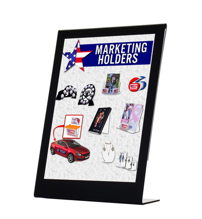 8.5"W x 11"H Sign Holder with Black Border Ad Display Frame