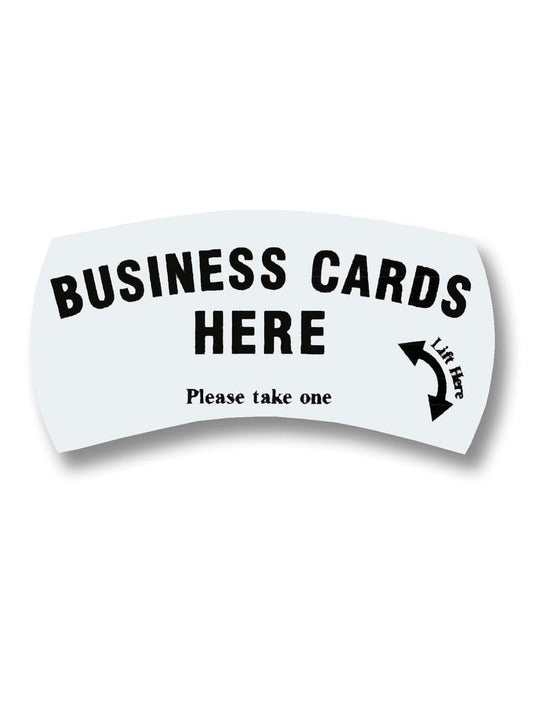 Sticker "Business Cards Here Please Take One" for Marketing Materials