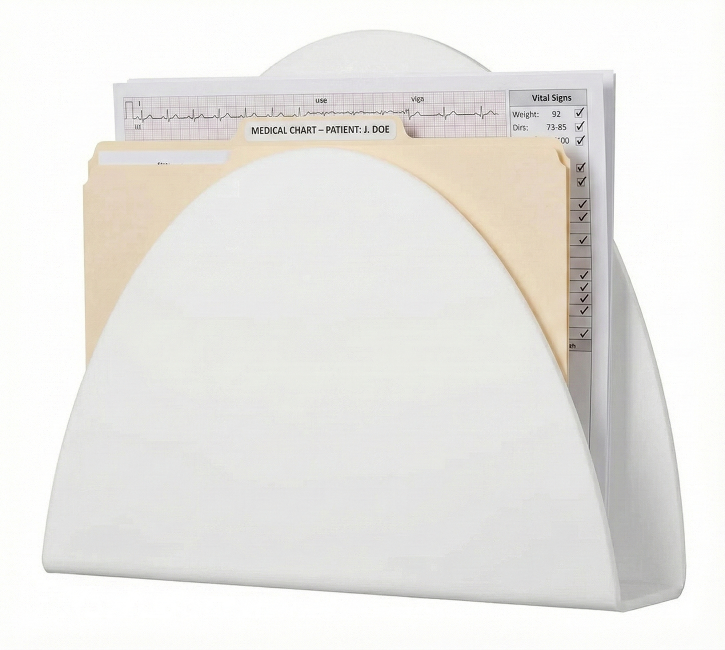 Medical Chart Holder Wall Mount Literature Record Documents Rack