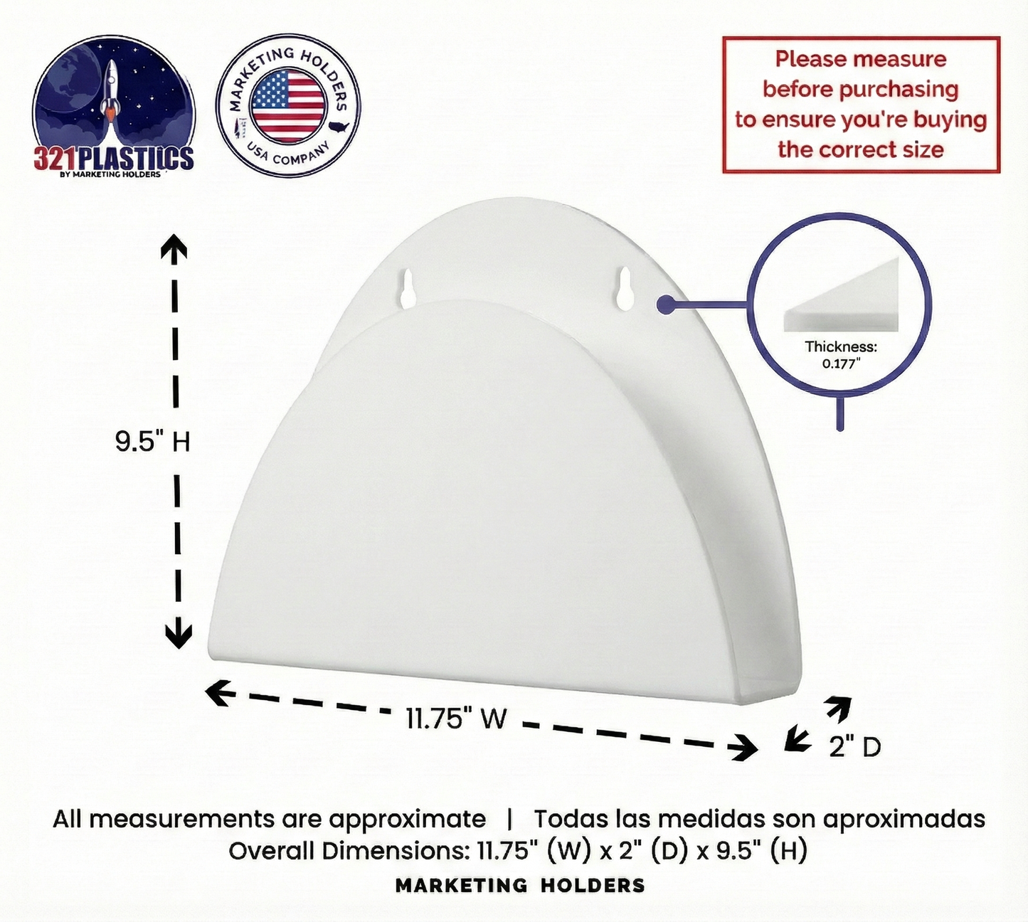 Medical Chart Holder Wall Mount Literature Record Documents Rack