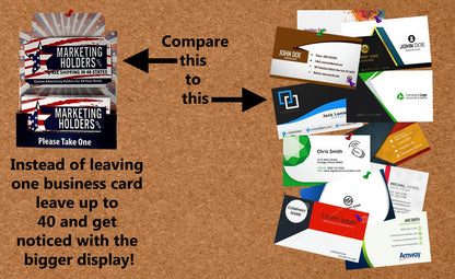 Bulletin Board Business Card Display for Event Pack of 10