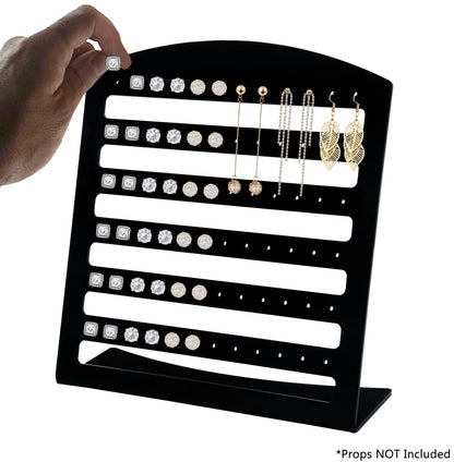 7"H Dangle Earring Display Showcase Acrylic Stand Black 36 Pair