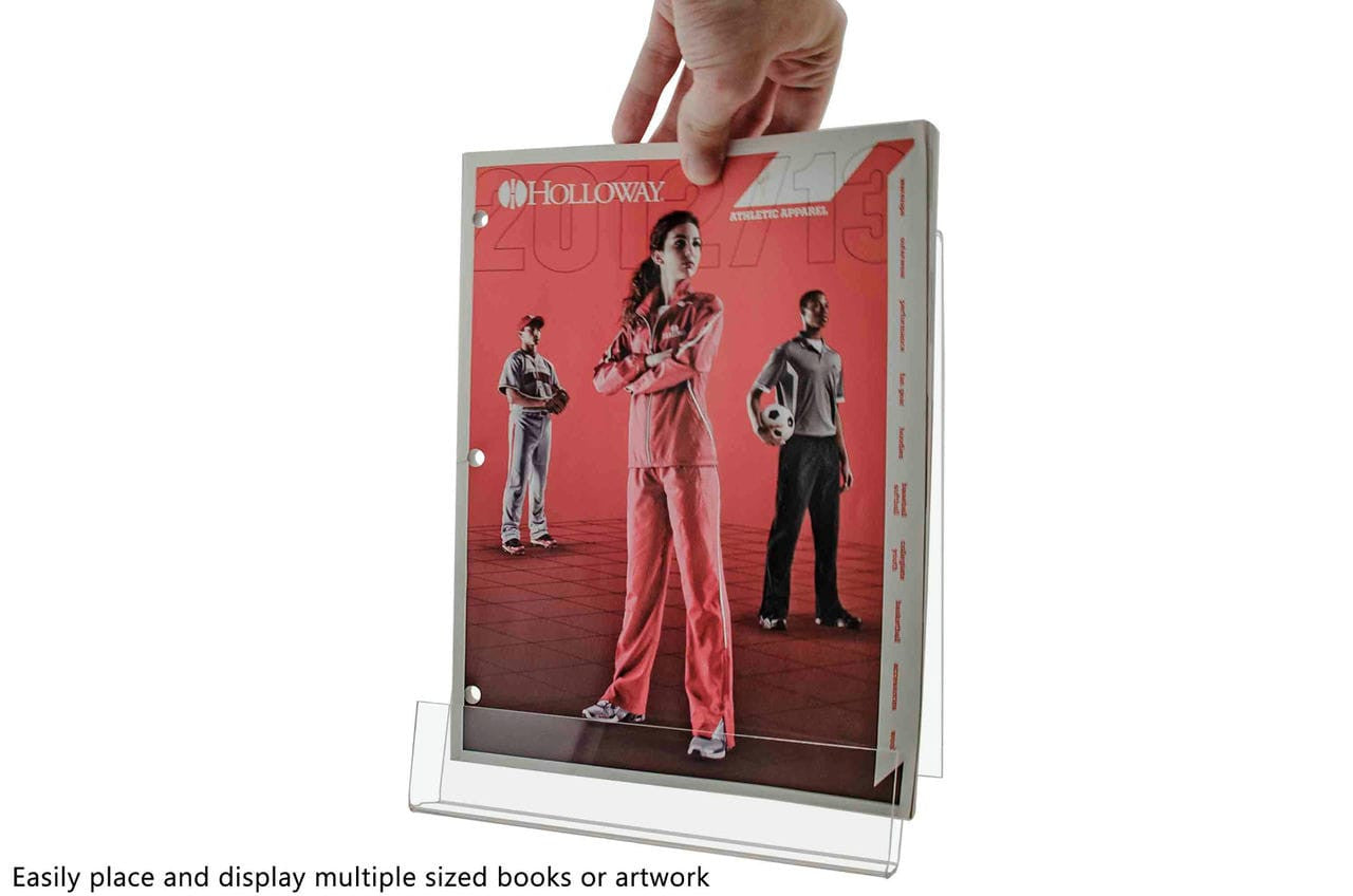 Clear Acrylic Easel 8.5" x 11" Countertop J Stand