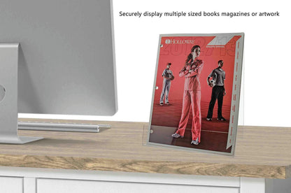 Clear Acrylic Easel 8.5" x 11" Countertop J Stand