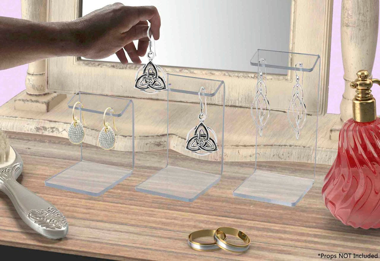 Earring Display Jewelry Holder Stands 3 Pieces Small Medium Large