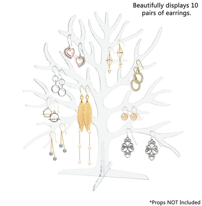 11"H Tree Shaped Earring Jewelry Counter Display Stand 10 Pairs