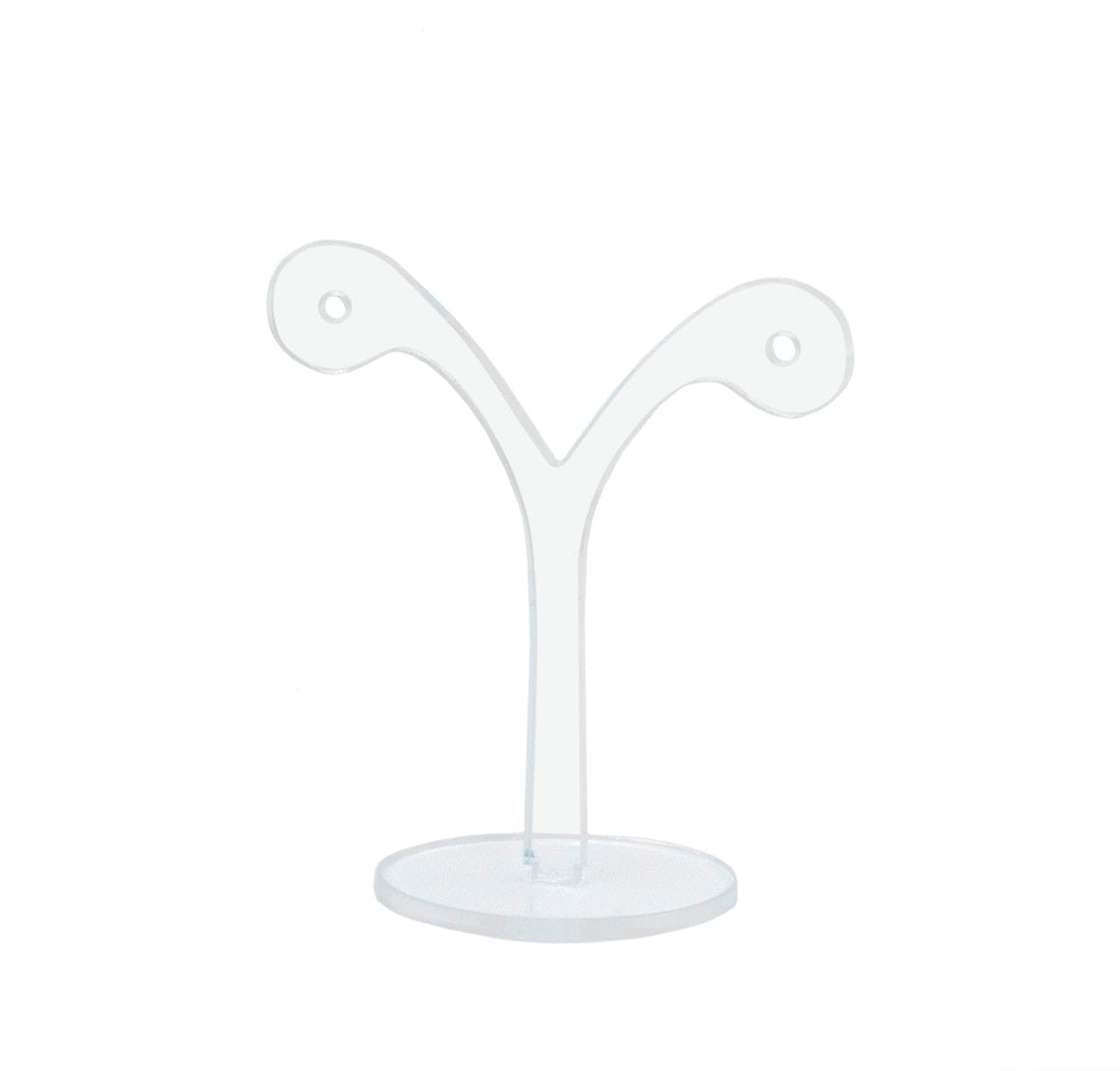 3"H Y Shape Earring Stand Counter Display Holder Clear Acrylic