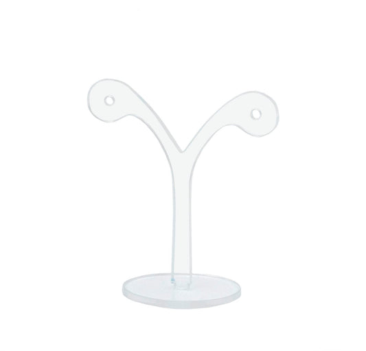 3"H Y Shape Earring Stand Counter Display Holder Clear Acrylic