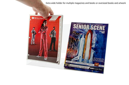 18"W Slatwall Book Shelf with Lip Stop Catalog Booklet Rack Clear