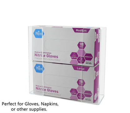 Wall Mount Acrylic Glove Box Holder