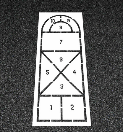Hopscotch Stencil Template for Daycares and Schools