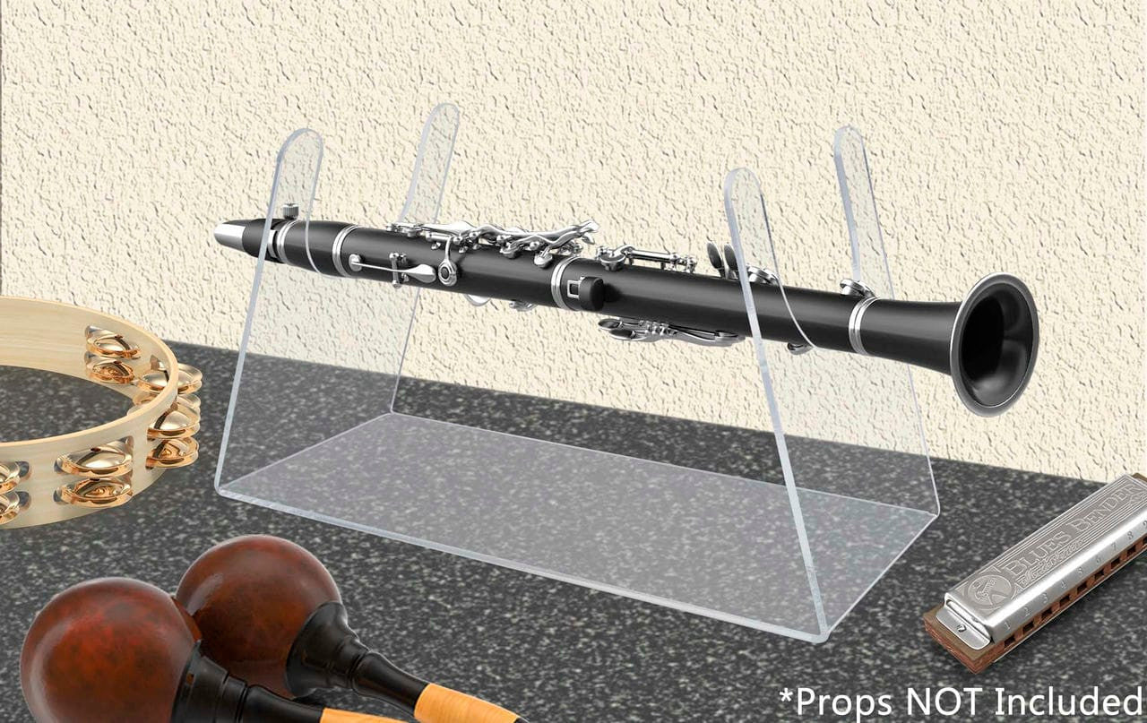 Shofar Holder Display For Yemenite or Instruments and Bats Clear