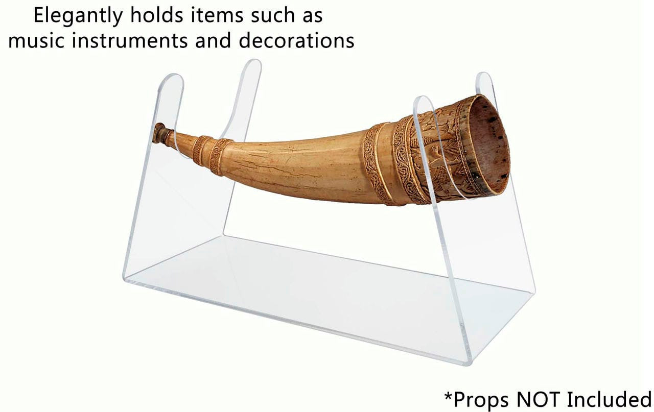 Shofar Holder Display For Yemenite or Instruments and Bats Clear
