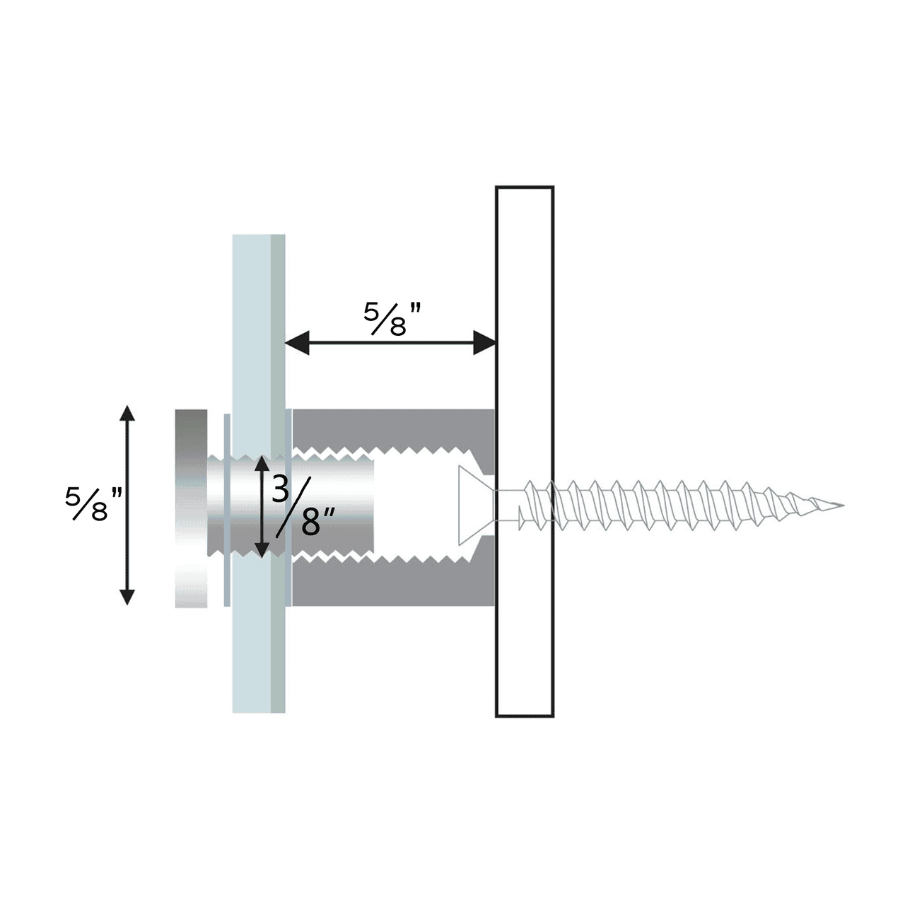Sign Standoff Screw for Wall Mount Sign Holders