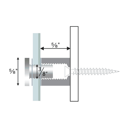 Sign Standoff Screw for Wall Mount Sign Holders