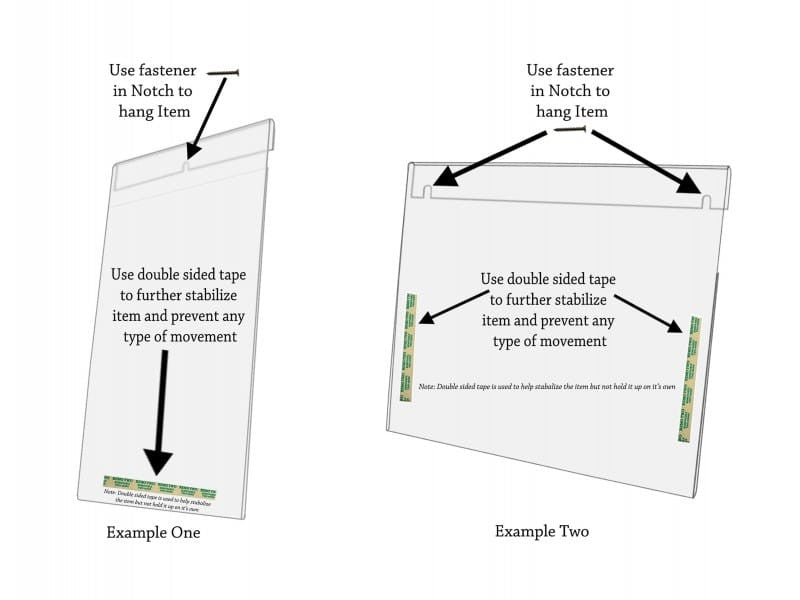 Sign Display Sleeve 11"W x 17"H Poster Holder with Notched Back