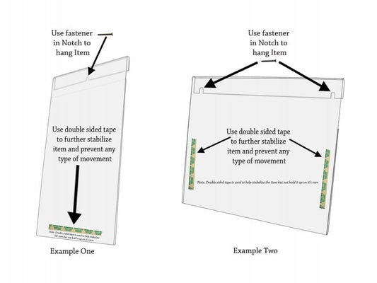 Sign Holder 14"W x 8.5"H Large Display Sleeve with Notched Back